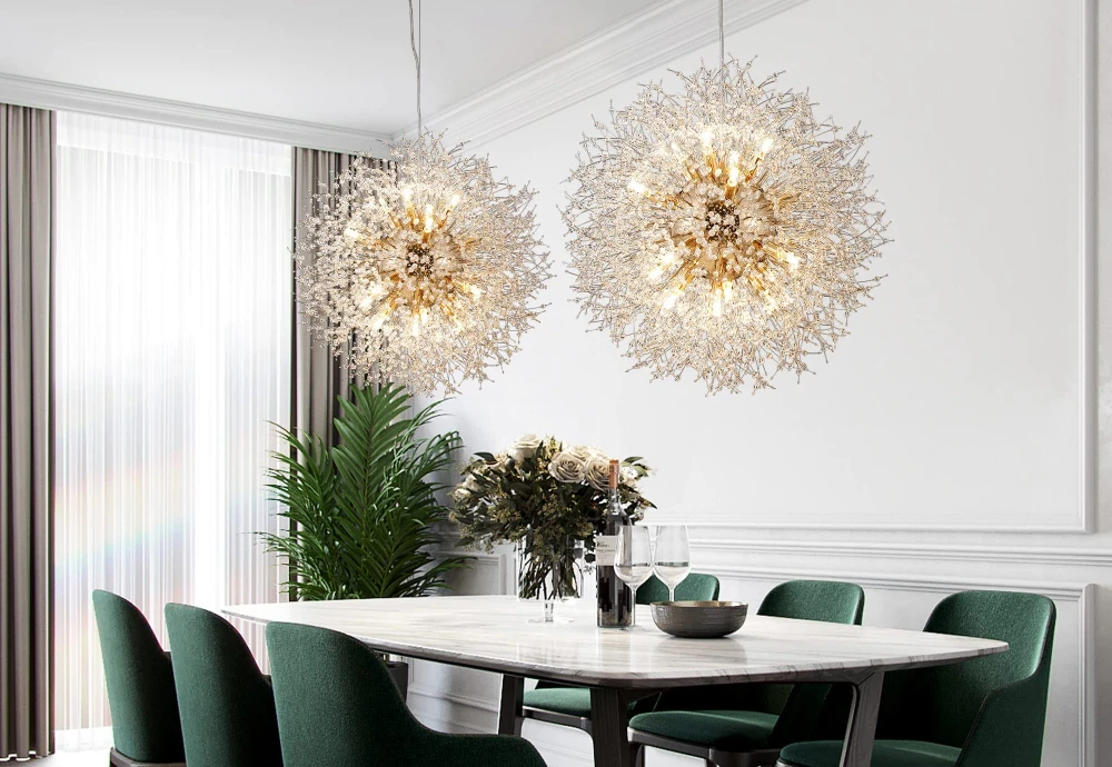 statement globe chandelier