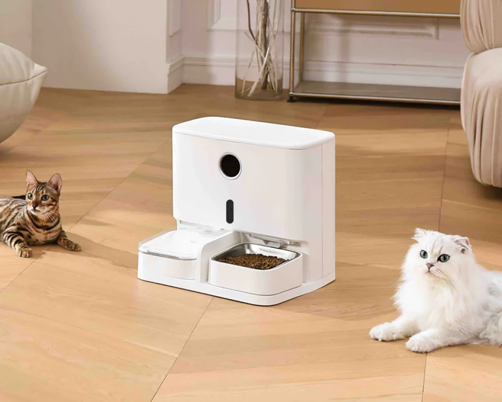 automatic dry food pet feeder